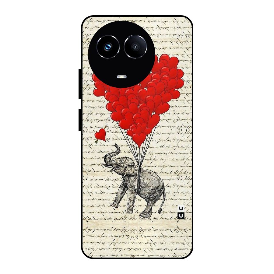Love Weight Metal Back Case for Realme 11X