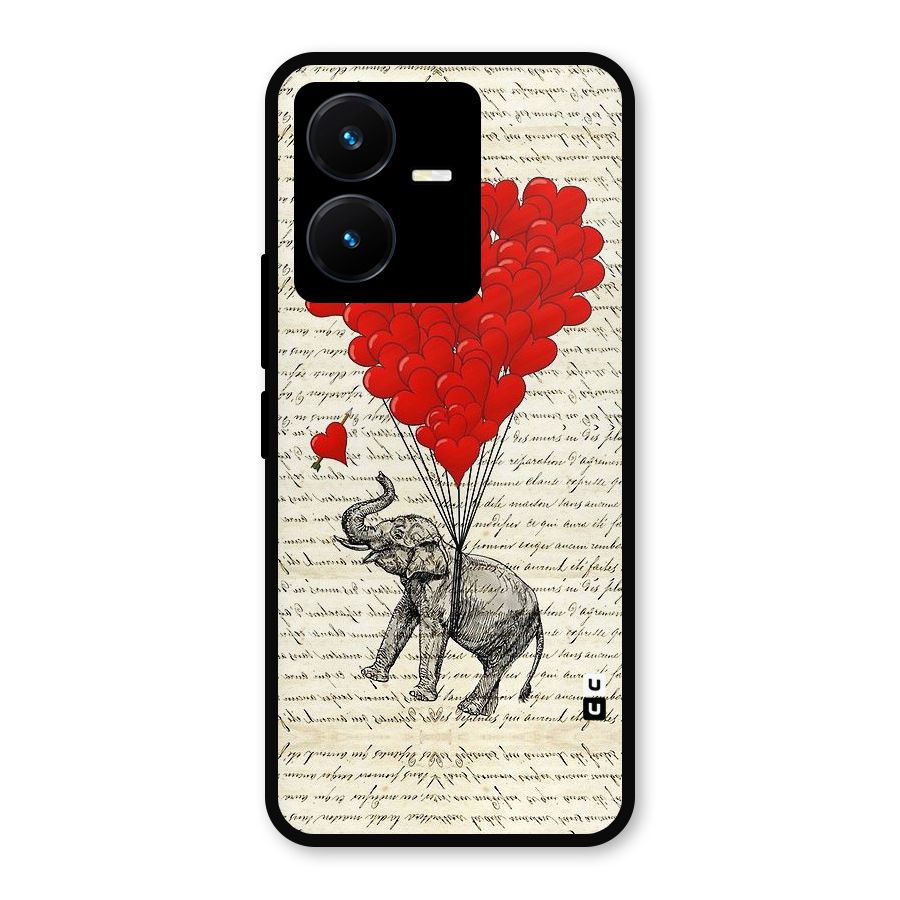 Love Weight Metal Back Case for Vivo Y22s