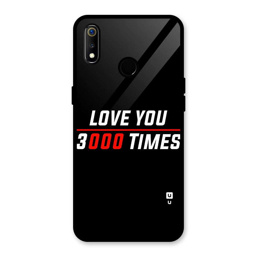 Love You 3000 Times Glass Back Case for Realme 3i