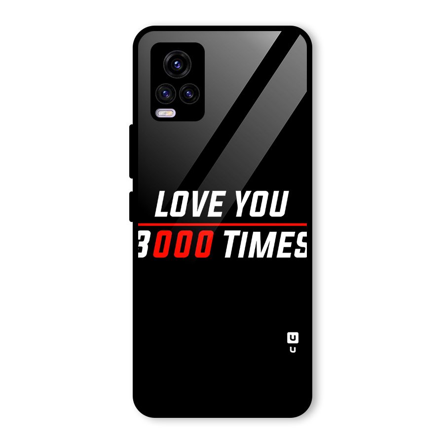 Love You 3000 Times Glass Back Case for Vivo V20 2021