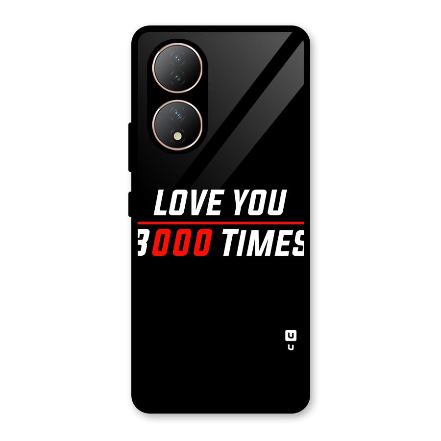 Love You 3000 Times Glass Back Case for Vivo Y100A