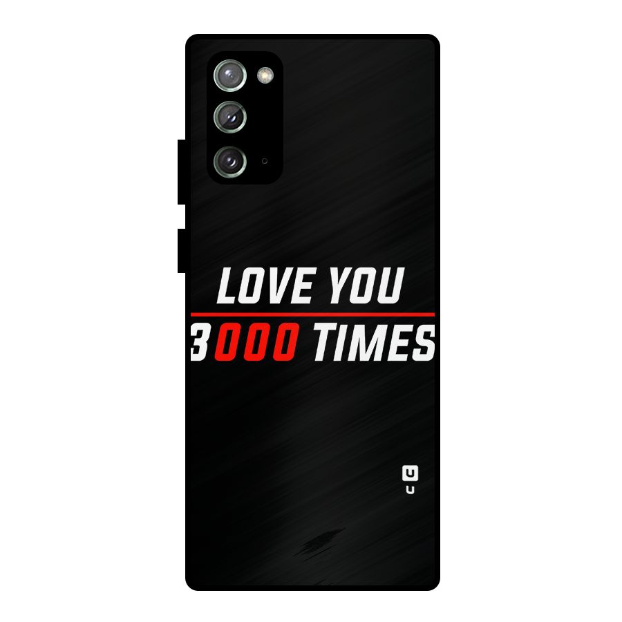 Love You 3000 Times Metal Back Case for Galaxy Note 20