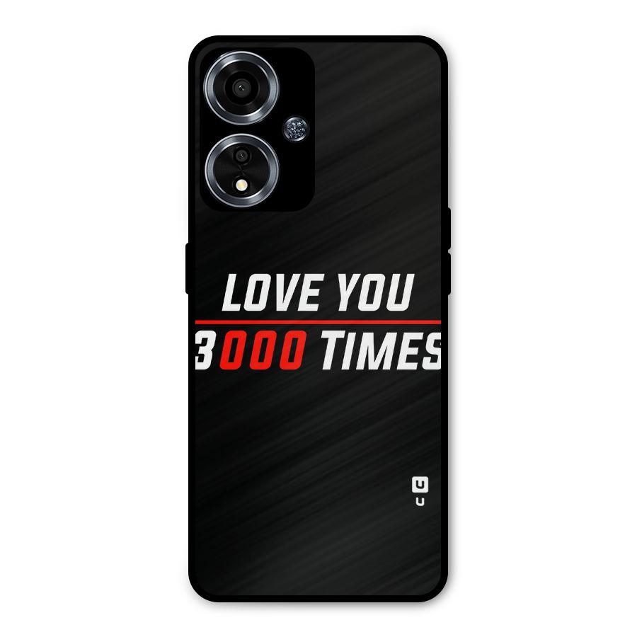 Love You 3000 Times Metal Back Case for Oppo A59