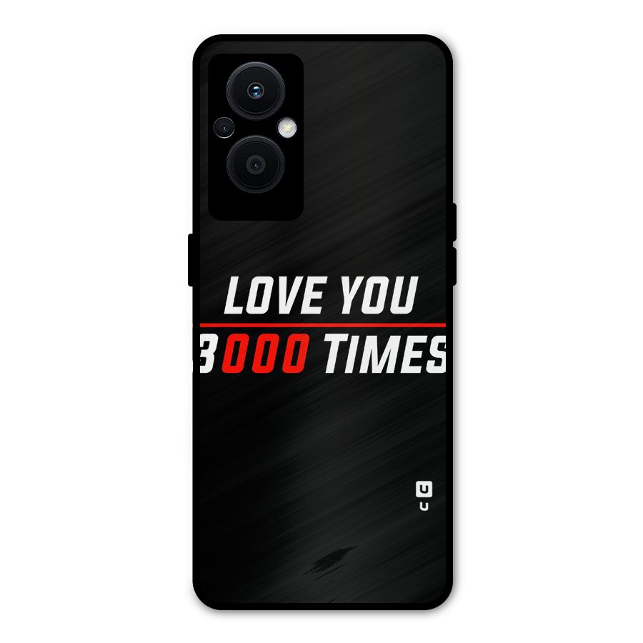 Love You 3000 Times Metal Back Case for Oppo F21s Pro 5G