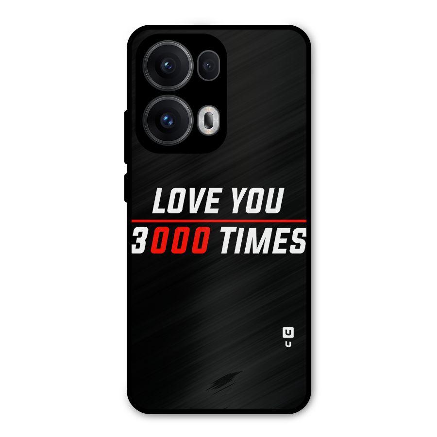Love You 3000 Times Metal Back Case for Oppo Reno13 Pro