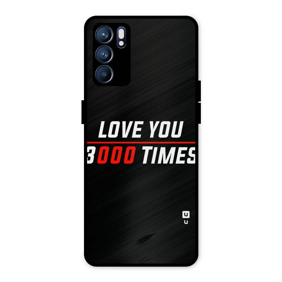 Love You 3000 Times Metal Back Case for Oppo Reno6 5G