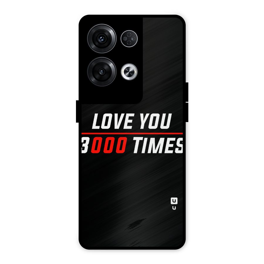Love You 3000 Times Metal Back Case for Oppo Reno8 Pro 5G