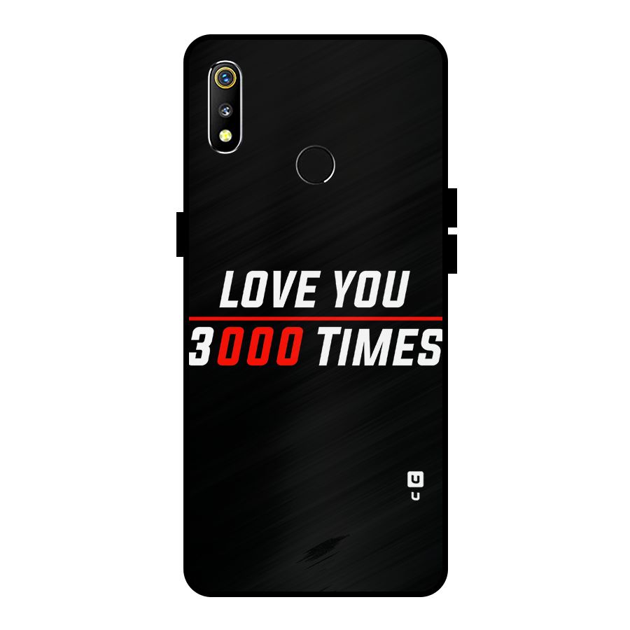 Love You 3000 Times Metal Back Case for Realme 3i