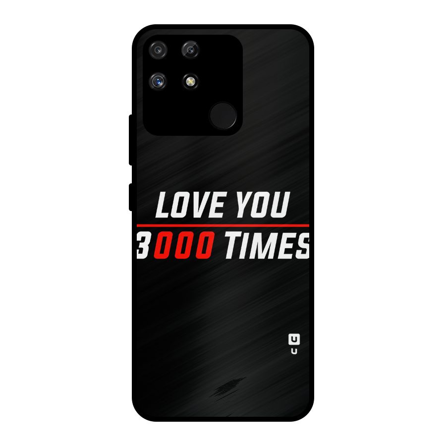 Love You 3000 Times Metal Back Case for Realme Narzo 50A
