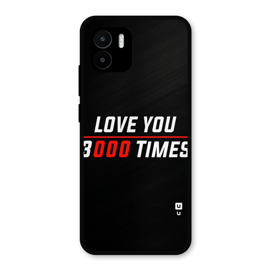 Love You 3000 Times Metal Back Case for Redmi A1