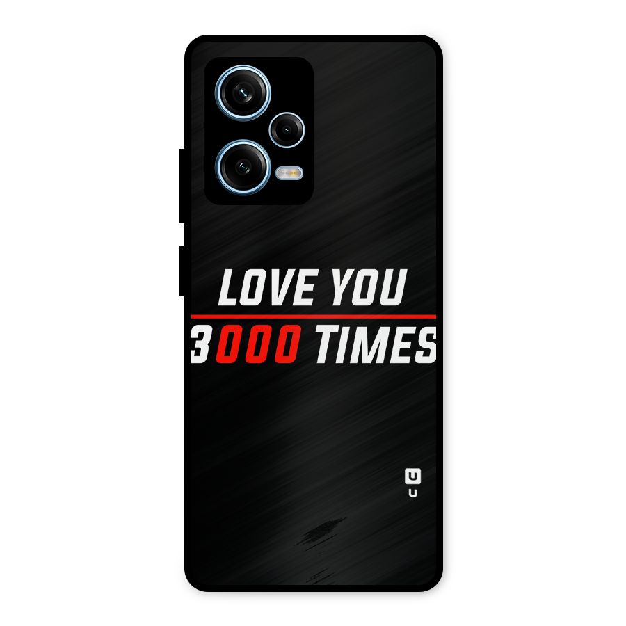 Love You 3000 Times Metal Back Case for Redmi Note 12 Pro