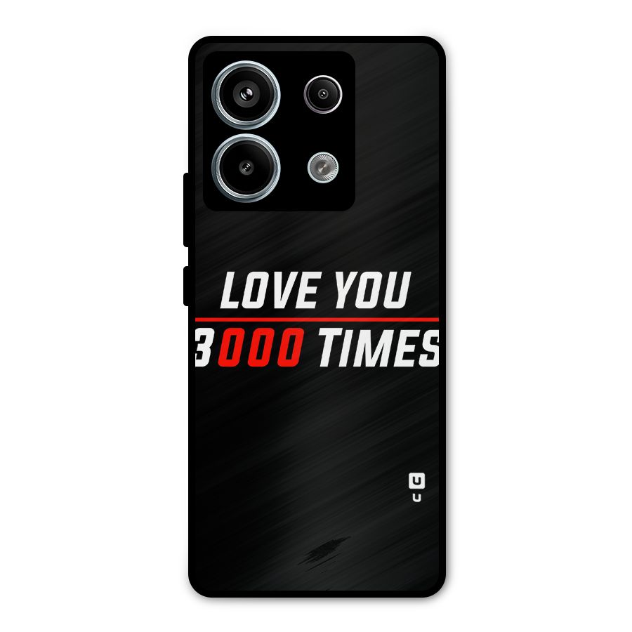 Love You 3000 Times Metal Back Case for Redmi Note 13 Pro 5G