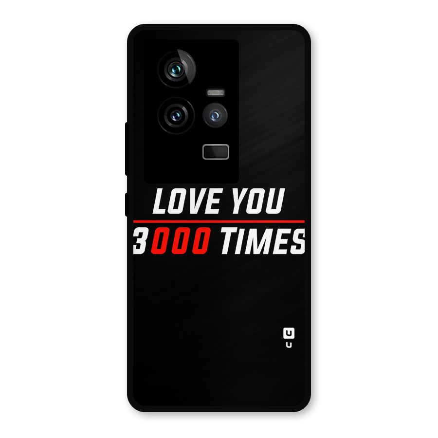 Love You 3000 Times Metal Back Case for iQOO 11 5G