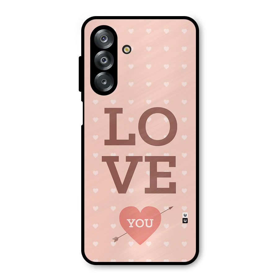 Love You Hearts Metal Back Case for Galaxy A26