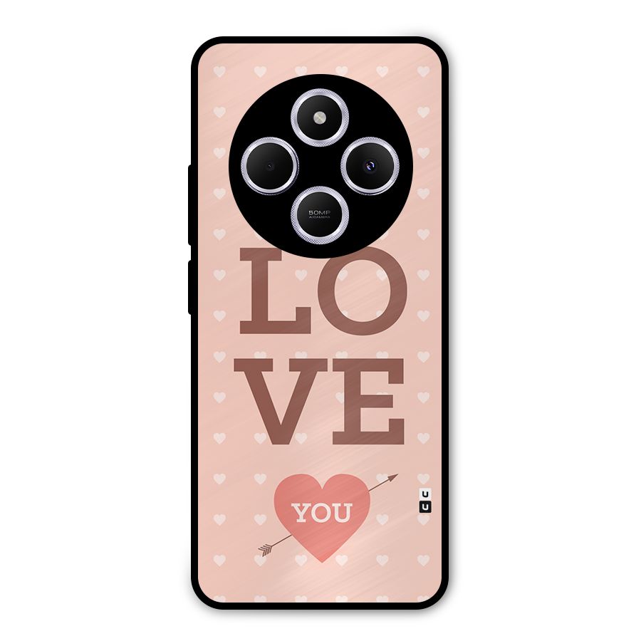 Love You Hearts Metal Back Case for Poco C75 5G