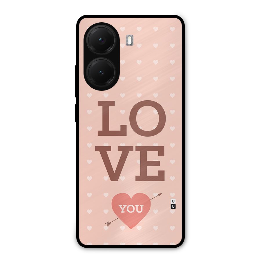 Love You Hearts Metal Back Case for Poco X7 Pro