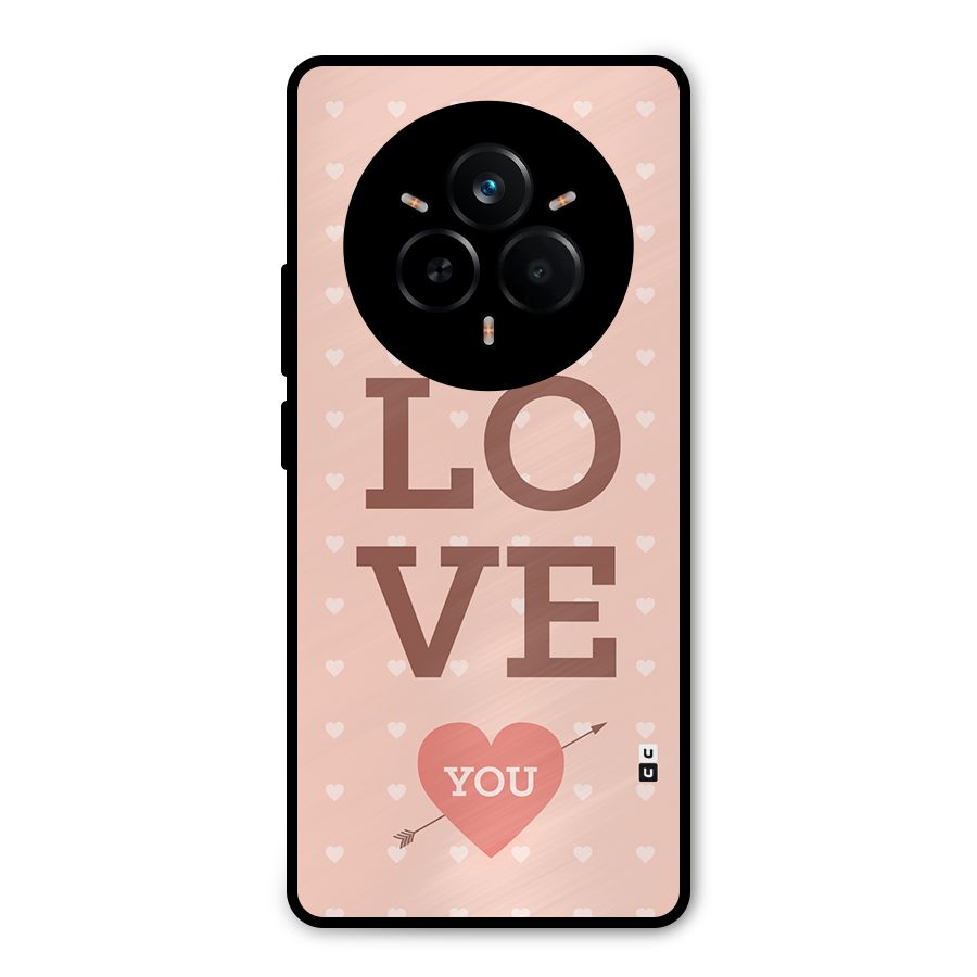 Love You Hearts Metal Back Case for Realme 14 Pro