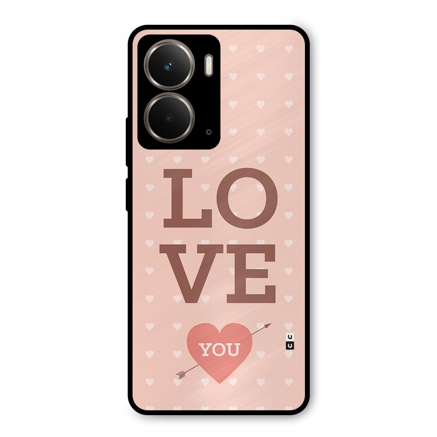 Love You Hearts Metal Back Case for Realme P3