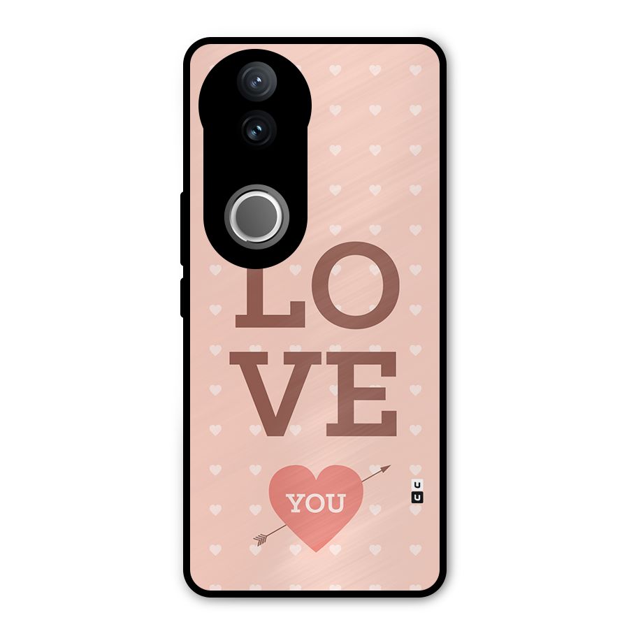 Love You Hearts Metal Back Case for Vivo V50e