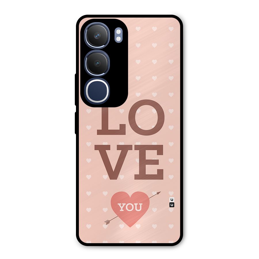 Love You Hearts Metal Back Case for Vivo Y29