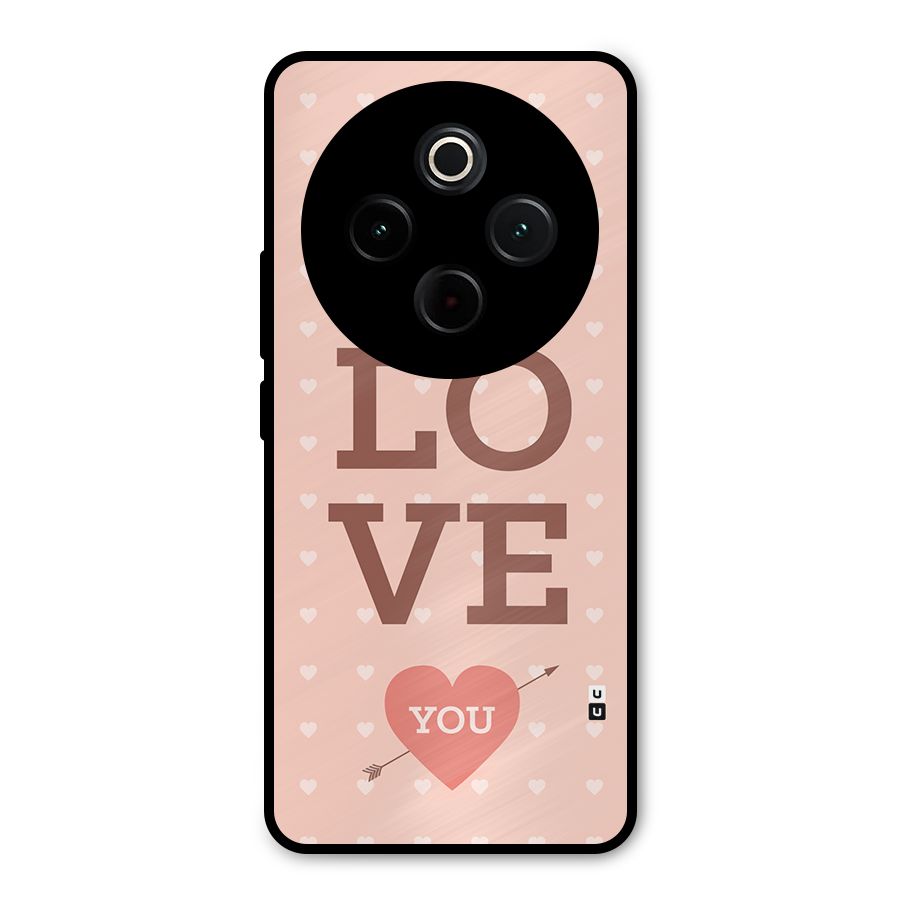 Love You Hearts Metal Back Case for iQOO Z10