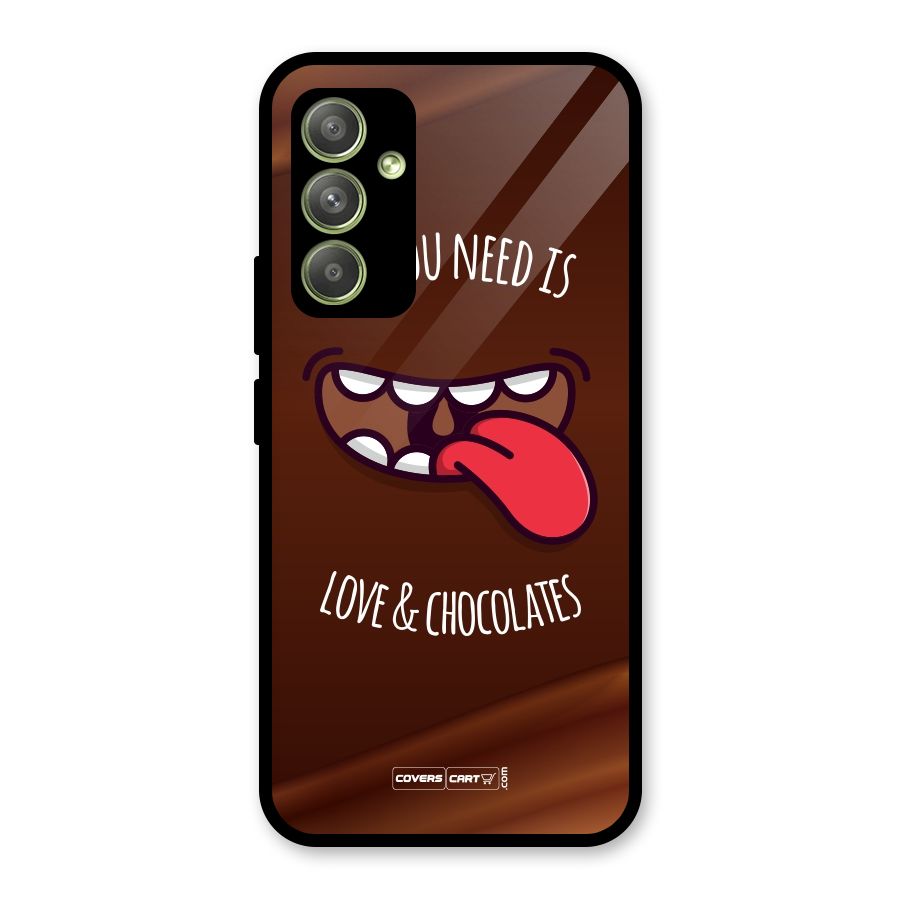 Love and Chocolates Glass Back Case for Galaxy A54