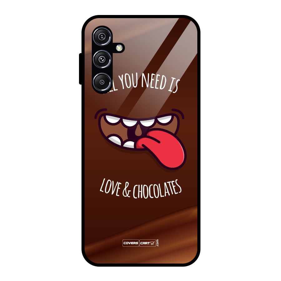 Love and Chocolates Glass Back Case for Galaxy M34 5G