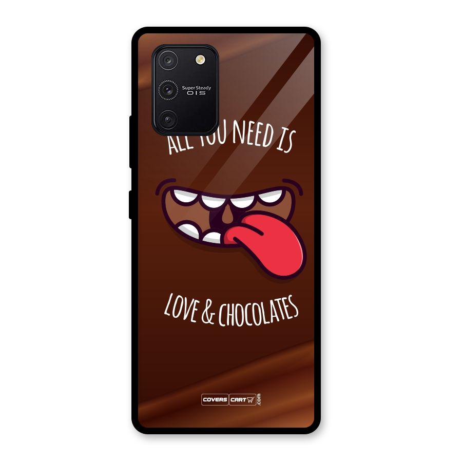 Love and Chocolates Glass Back Case for Galaxy S10 Lite