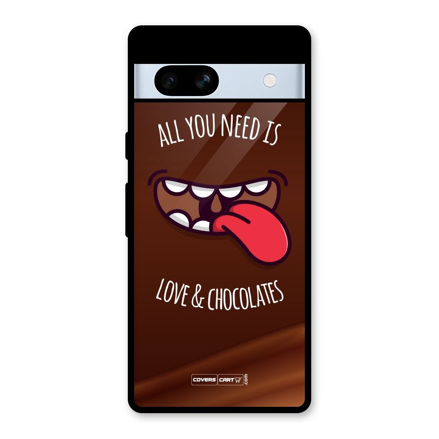 Love and Chocolates Glass Back Case for Google Pixel 7a