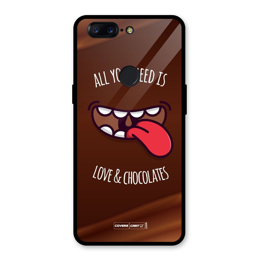 Love and Chocolates Glass Back Case for OnePlus 5T