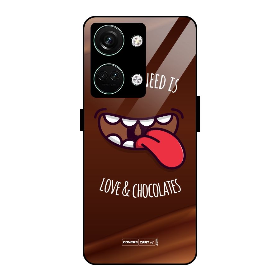 Love and Chocolates Glass Back Case for Oneplus Nord 3