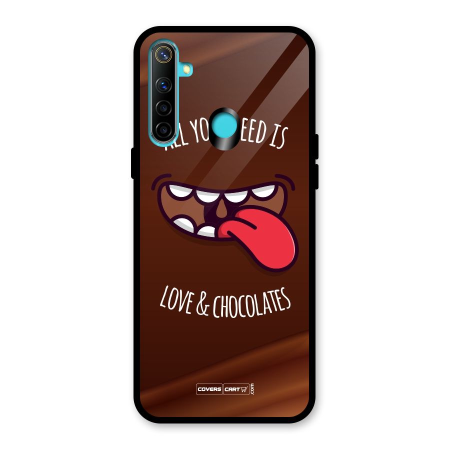 Love and Chocolates Glass Back Case for Realme Narzo 10