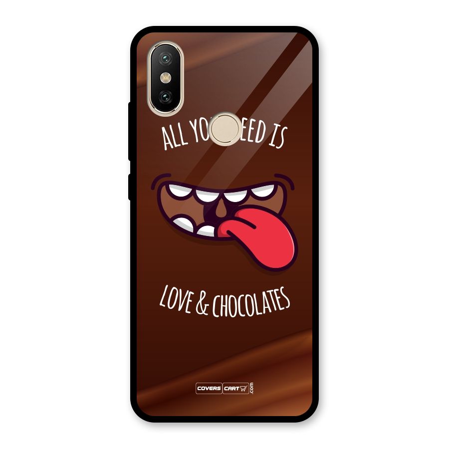 Love and Chocolates Glass Back Case for Redmi A2