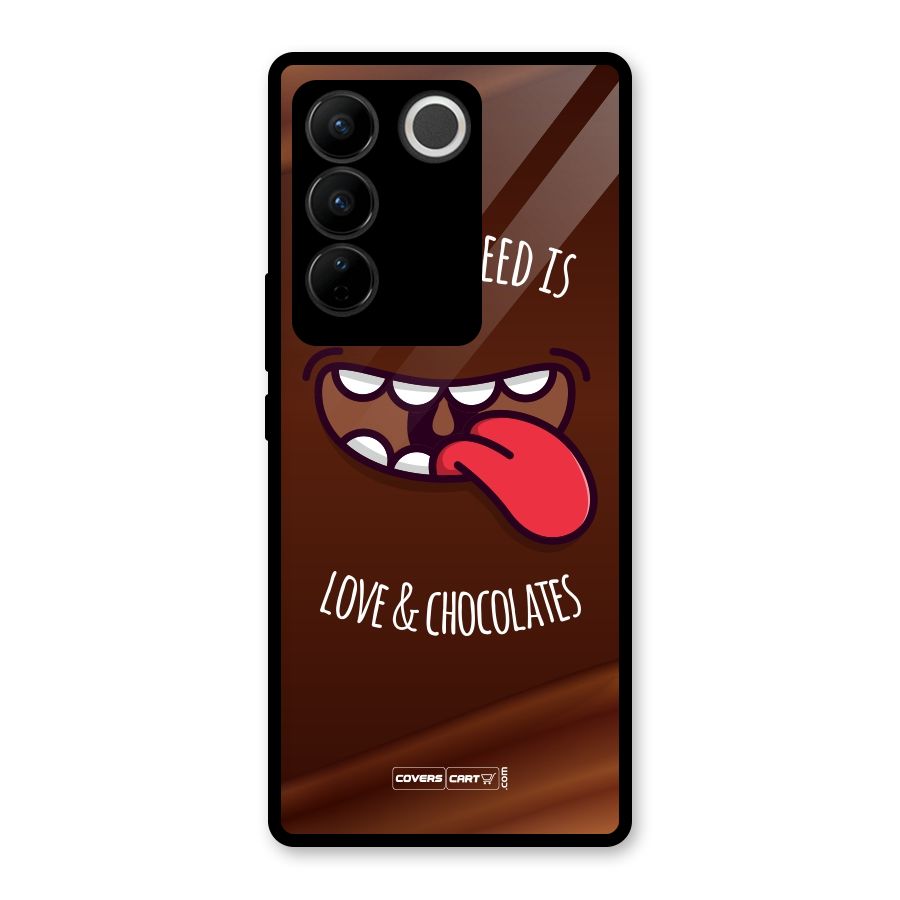 Love and Chocolates Glass Back Case for Vivo V27