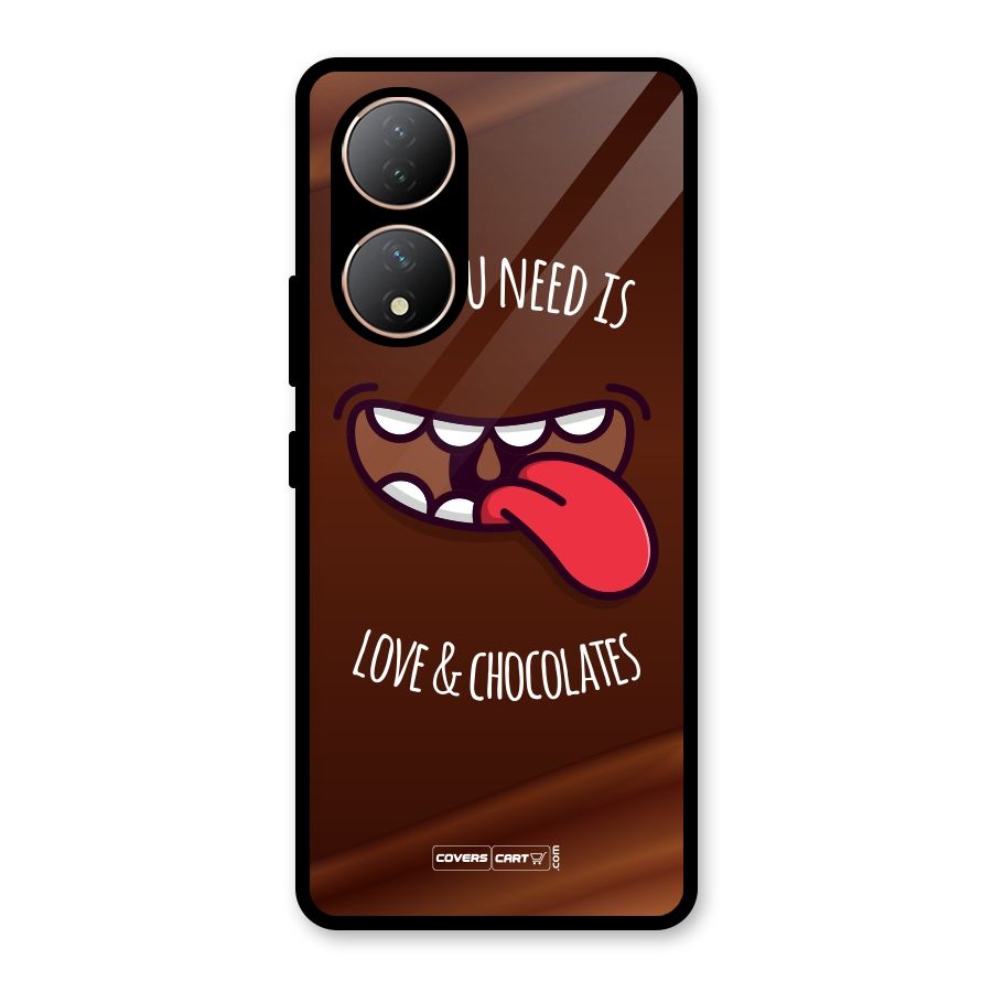 Love and Chocolates Glass Back Case for Vivo Y100A