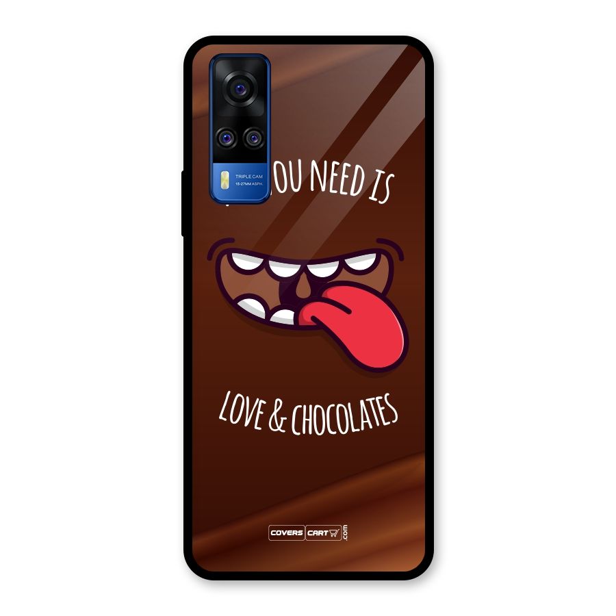Love and Chocolates Glass Back Case for Vivo Y31