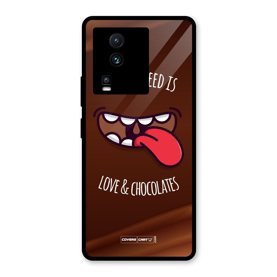 Love and Chocolates Glass Back Case for Vivo iQOO Neo 7