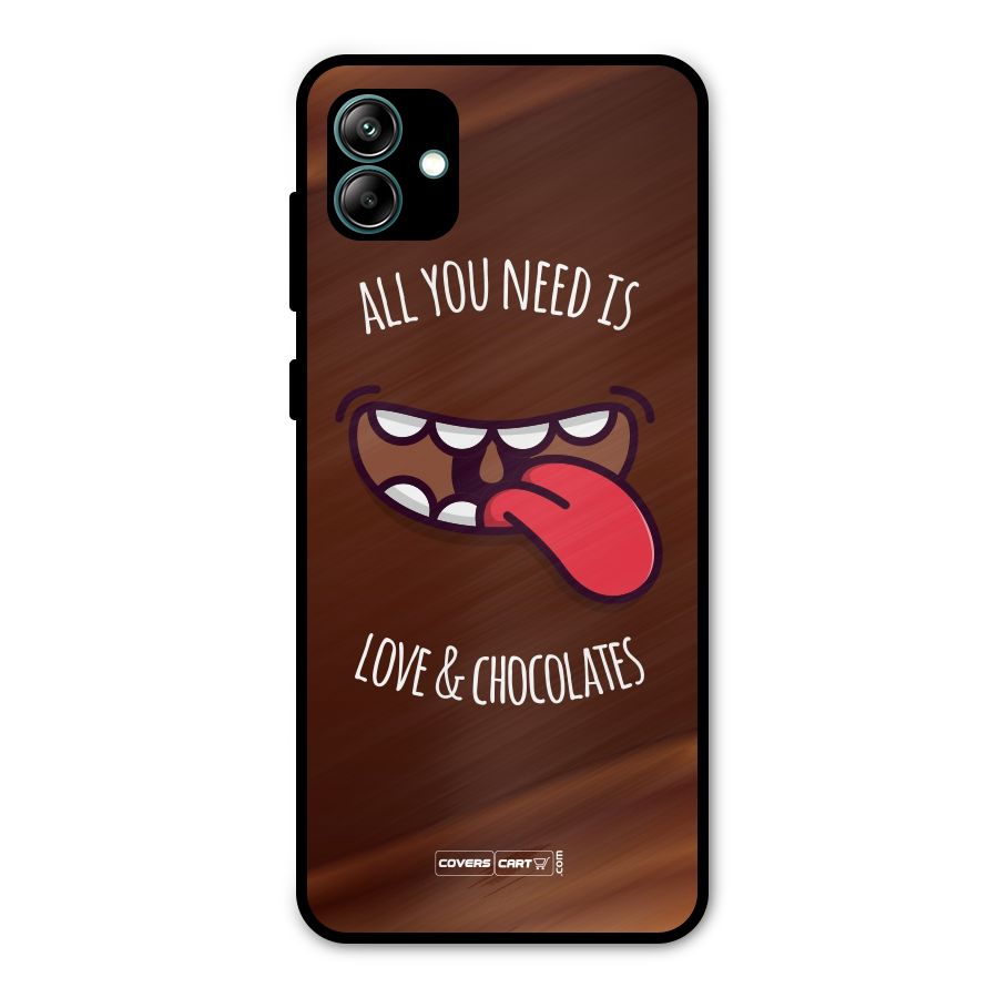 Love and Chocolates Metal Back Case for Galaxy A04