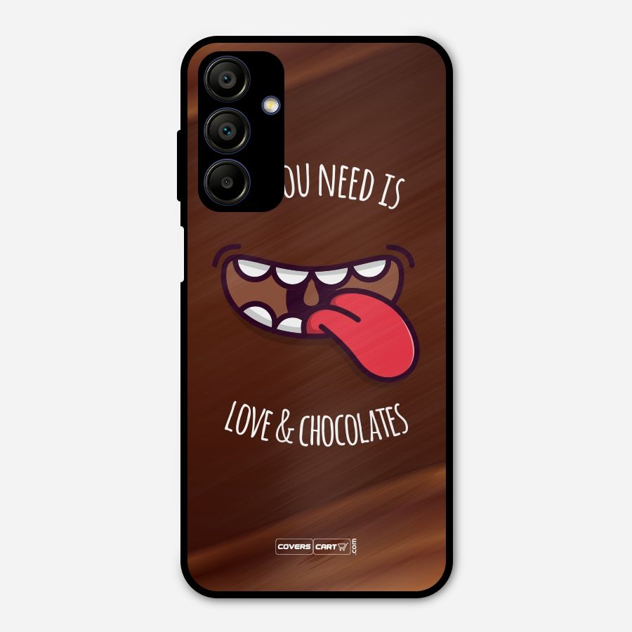 Love and Chocolates Metal Back Case for Galaxy A15 5G
