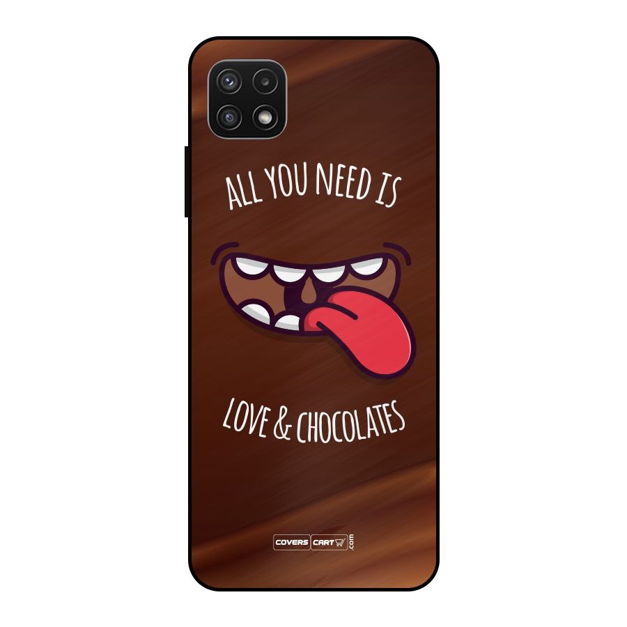 Love and Chocolates Metal Back Case for Galaxy A22 5G
