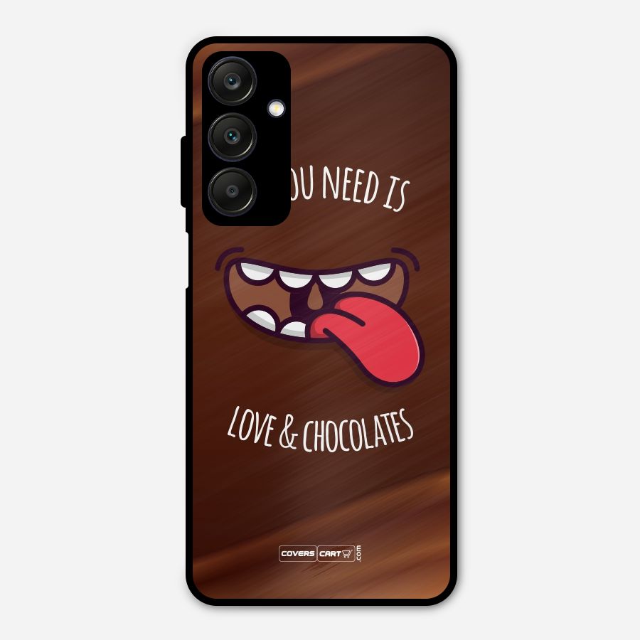 Love and Chocolates Metal Back Case for Galaxy A25 5G