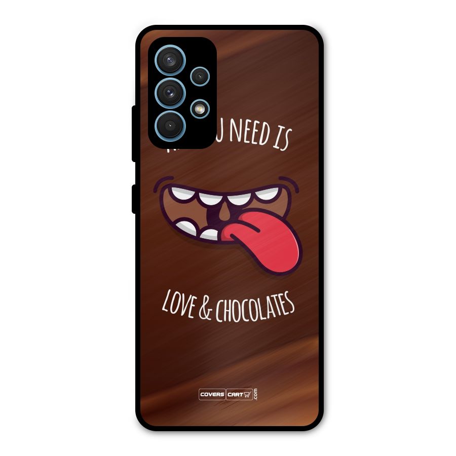Love and Chocolates Metal Back Case for Galaxy A32