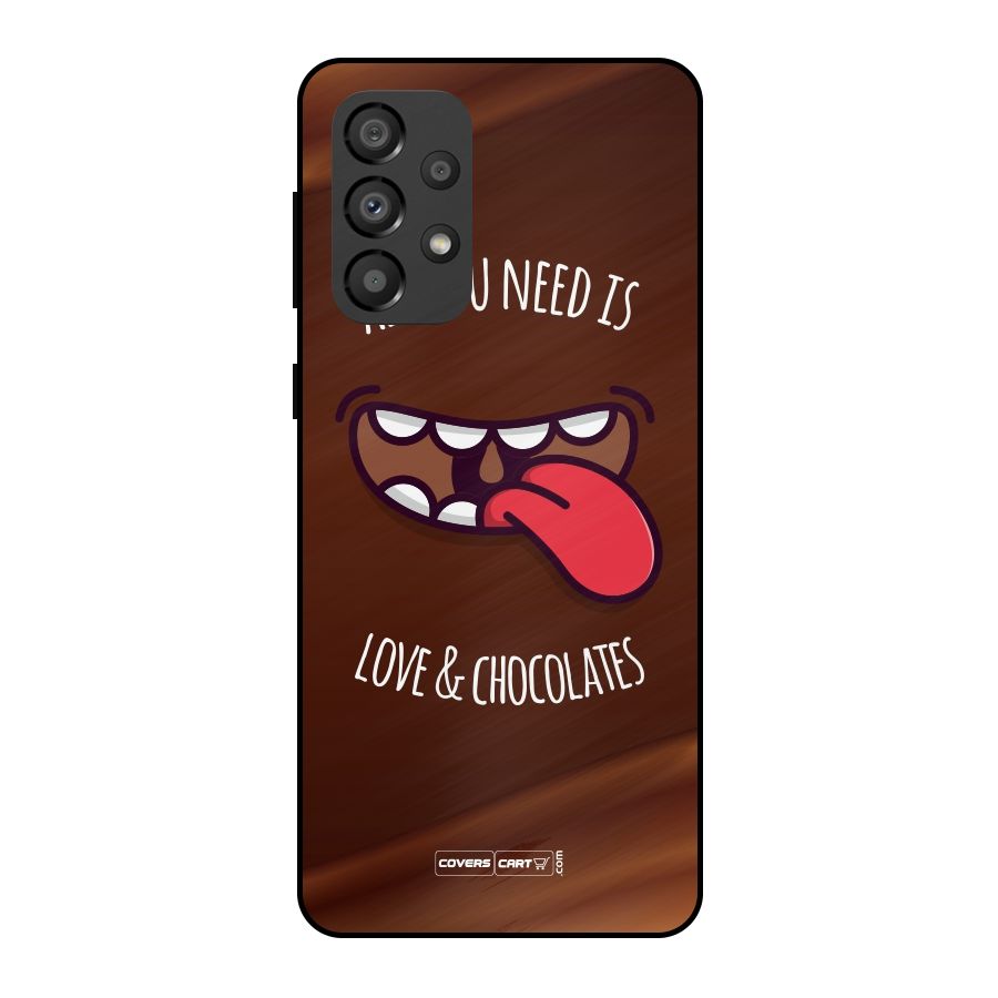 Love and Chocolates Metal Back Case for Galaxy A33 5G