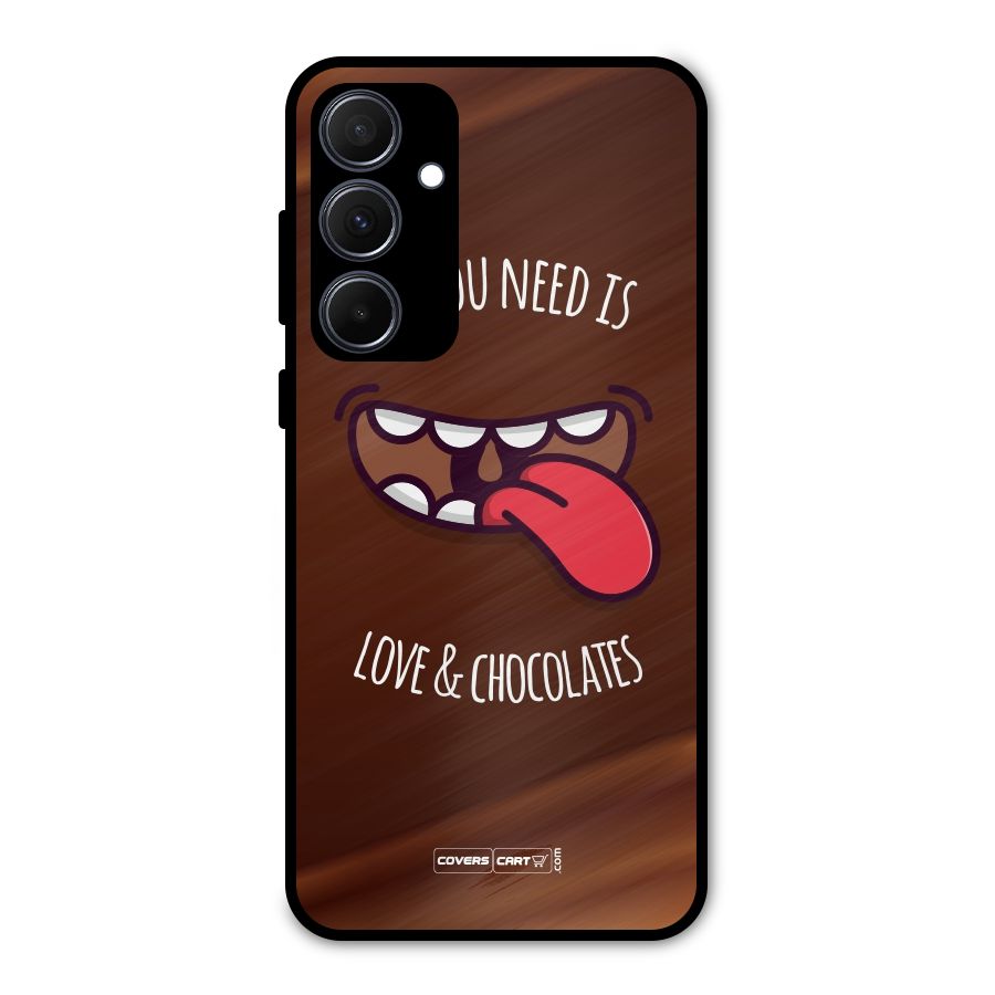 Love and Chocolates Metal Back Case for Galaxy A35