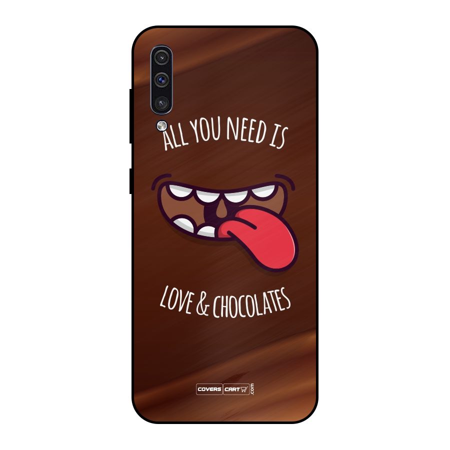 Love and Chocolates Metal Back Case for Galaxy A50s