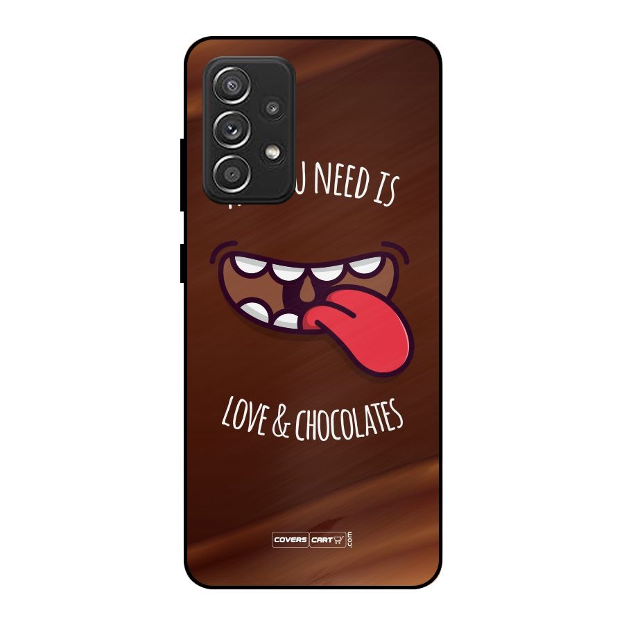 Love and Chocolates Metal Back Case for Galaxy A52s 5G