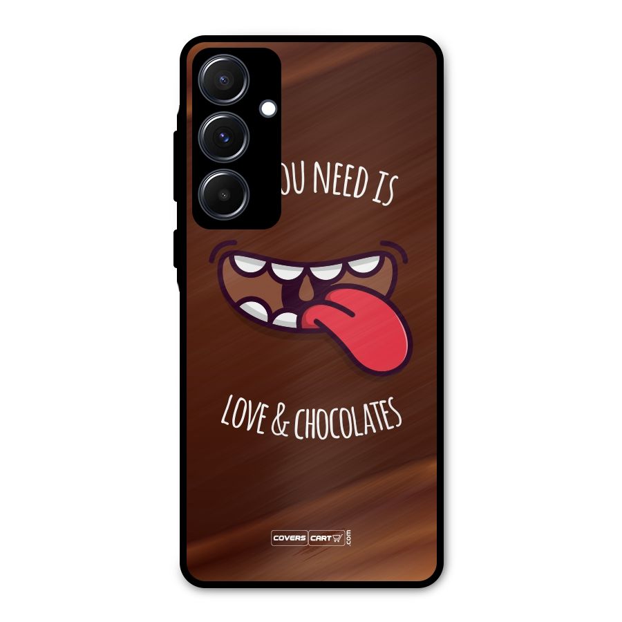 Love and Chocolates Metal Back Case for Galaxy A55