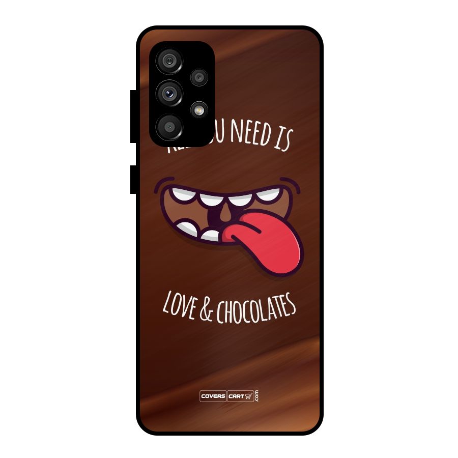 Love and Chocolates Metal Back Case for Galaxy A73 5G