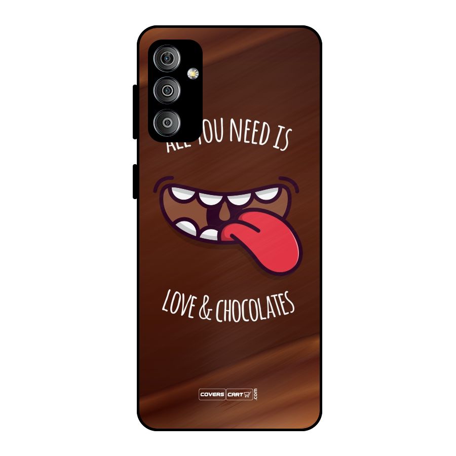 Love and Chocolates Metal Back Case for Galaxy F23