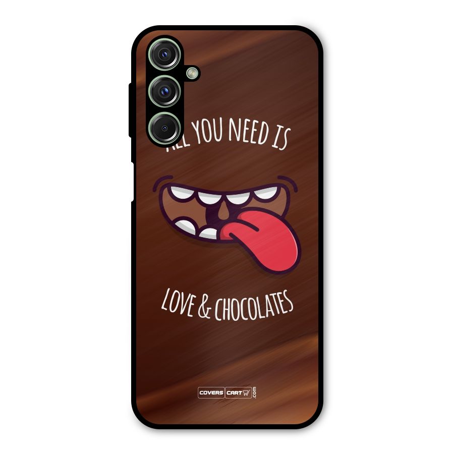 Love and Chocolates Metal Back Case for Galaxy F34